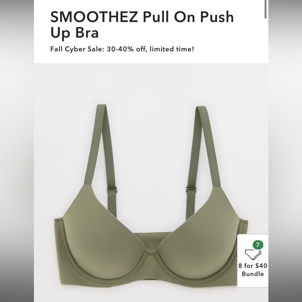 New Aerie Smoothez Pull On Push Up Bra